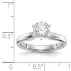 Platinum 1/2ct. Heavy-Weight Comfort-Fit 6-Prong Ring Mounting (No Stone Included)