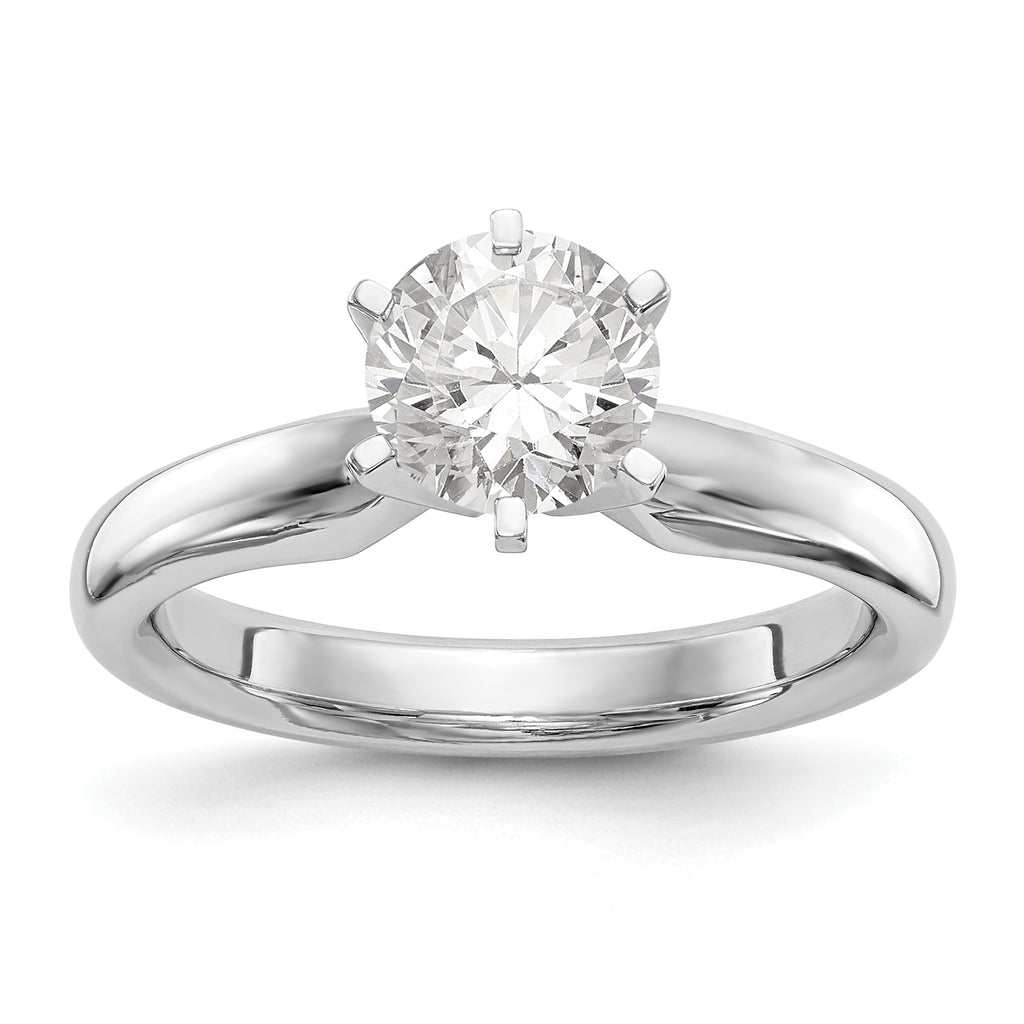 Platinum 1.5ct. Heavy-Weight Comfort-Fit 6-Prong Ring Mounting (No Stone Included)