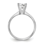 14k White Gold 1/2 carat Lightweight Comfort-Fit 4-Prong Round Solitaire Ring Mounting (No Stone Included)