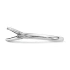 14k White Gold 1.25 carat Lightweight Comfort-Fit 4-Prong Round Solitaire Ring Mounting (No Stone Included)