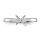 14k White Gold 2 carat Lightweight Comfort-Fit 4-Prong Round Solitaire Ring Mounting (No Stone Included)