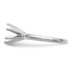14k White Gold 5/8 carat Lightweight Knife Edge/Half-Round 6-Prong Round Solitaire Ring Mounting (No Stone Included)