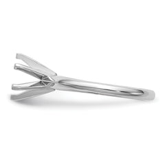 14k White Gold 1 carat Lightweight Knife Edge/Half-Round 6-Prong Round Solitaire Ring Mounting (No Stone Included)