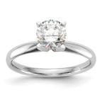 14k White Gold 1/3 carat Lightweight Comfort-Fit 4-Prong Round Solitaire Ring Mounting (No Stone Included)