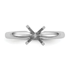 14k White Gold 1/2 carat Medium-Weight Comfort-Fit 4-Prong Round Solitaire Ring Mounting (No Stone Included)