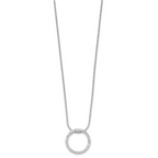Kelly Waters Rhodium-plated Clear CZ Circle 18 inch Necklace