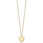 Kelly Waters Gold-plated Polished Engraveable Heart Disc 18 inch Necklace