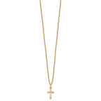 Kelly Waters Gold-plated Small Polished Rounded Cross 18 inch Necklace