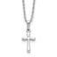 Kelly Waters Rhodium-plated Small Polished Rounded Cross 18 inch Necklace