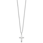 Kelly Waters Rhodium-plated Medium Polished Cross 18 inch Necklace