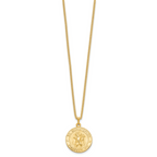 Kelly Waters Gold-plated St. Christopher Medal 24 inch Necklace