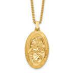 Kelly Waters Gold-plated Large Oval St. Christopher Medal 24 inch Necklace