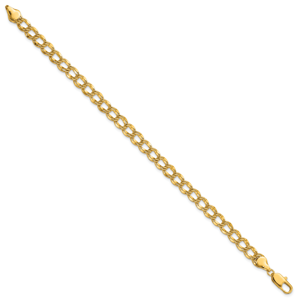 Kelly Waters Gold-plated 6.5mm Double Link Charm Bracelet