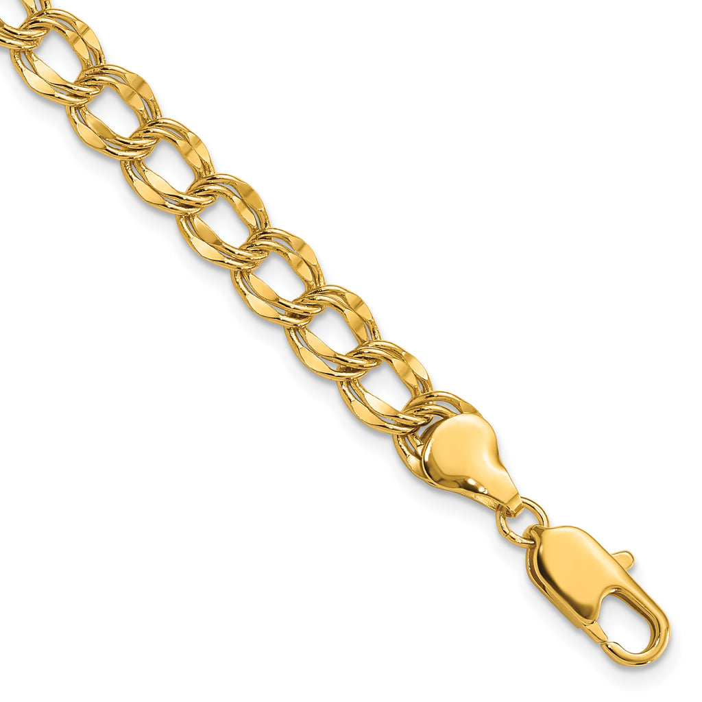 Kelly Waters Gold-plated 6.5mm Double Link Charm Bracelet