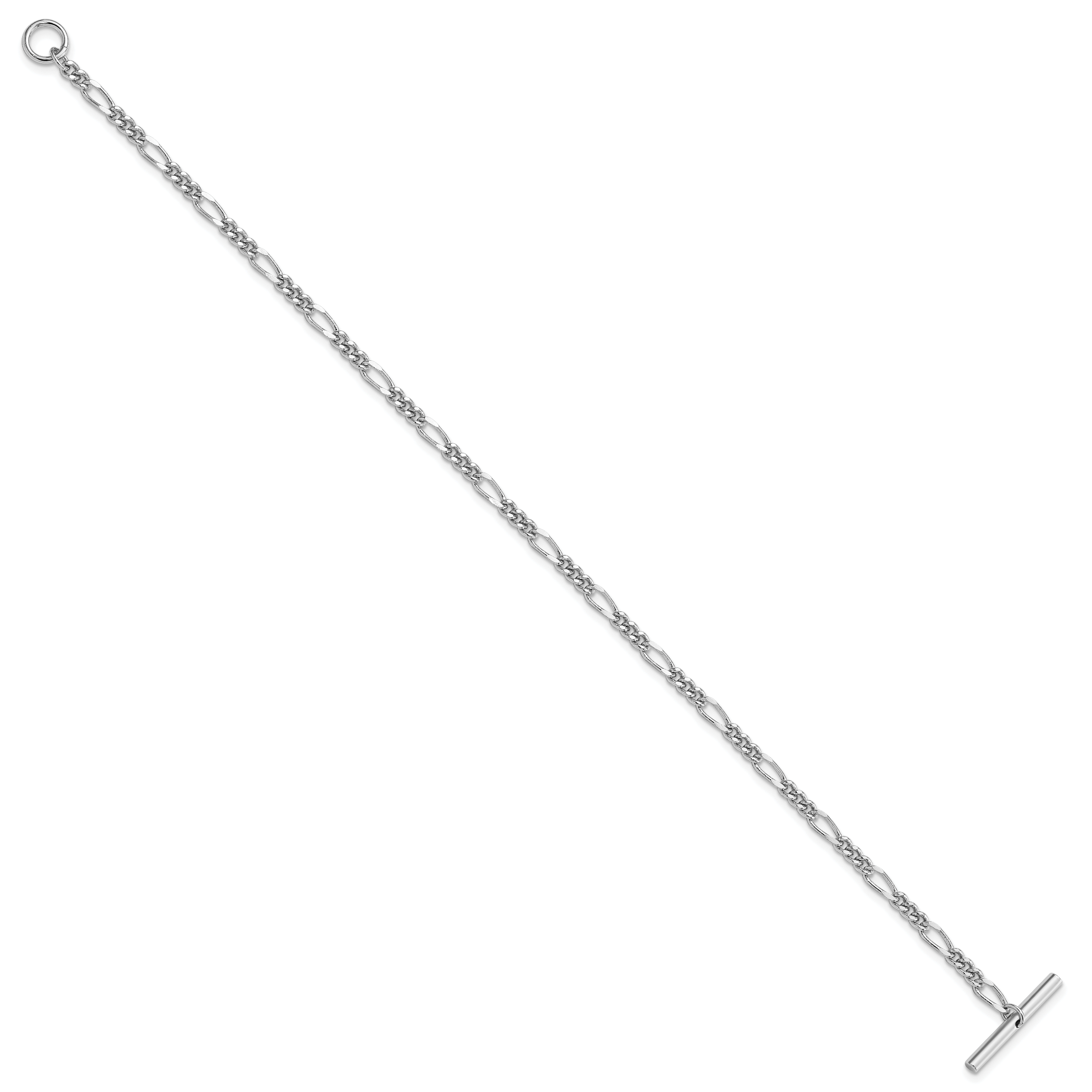 Kelly Waters Rhodium-plated Figaro Tie Chain Secondary image