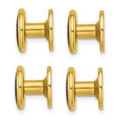 Kelly Waters Gold-plated Black Epoxy Four Piece Tuxedo Studs Set
