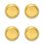 Kelly Waters Gold-plated Polished Beaded Four Piece Tuxedo Studs Set