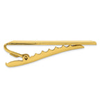 Kelly Waters Gold-plated Lined Edge Engraveable Tie Bar