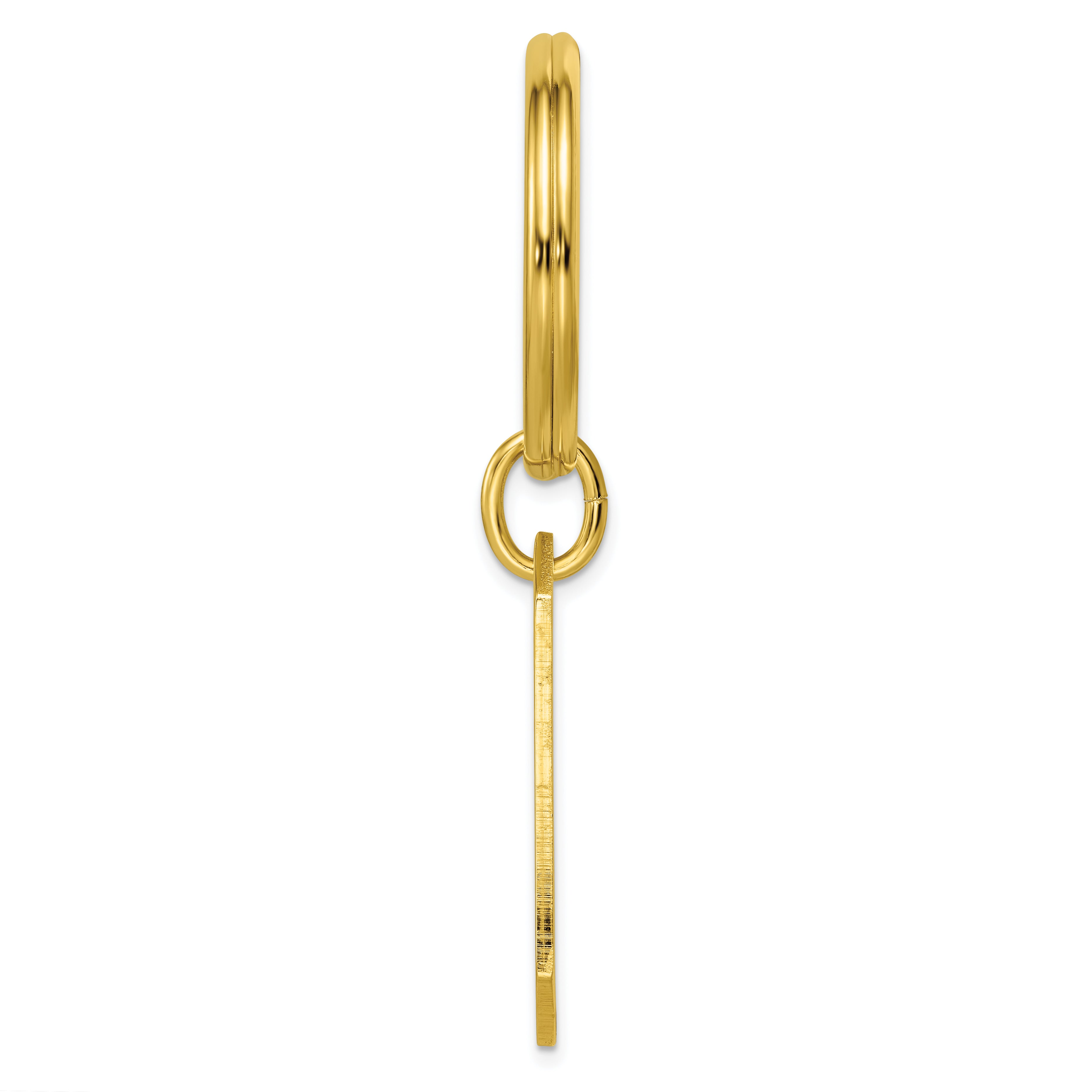 Gold-plated Kelly Waters Cross Engraveable Key Ring Secondary image