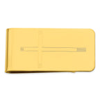 Gold-plated Kelly Waters Cross Engraveable Money Clip