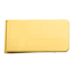 Gold-plated Kelly Waters Criss Cross Pattern Engraveable Money Clip