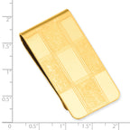 Gold-plated Kelly Waters Four Square Engraveable Money Clip