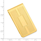 Gold-plated Kelly Waters Honey Comb and Square Engraveable Money Clip