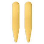 Kelly Waters Brass Pair of Two 2 inch Engravable Collar Stays
