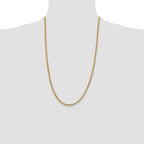 14K 26 inch 3.1mm Lightweight Flat Cuban with Lobster Clasp Chain