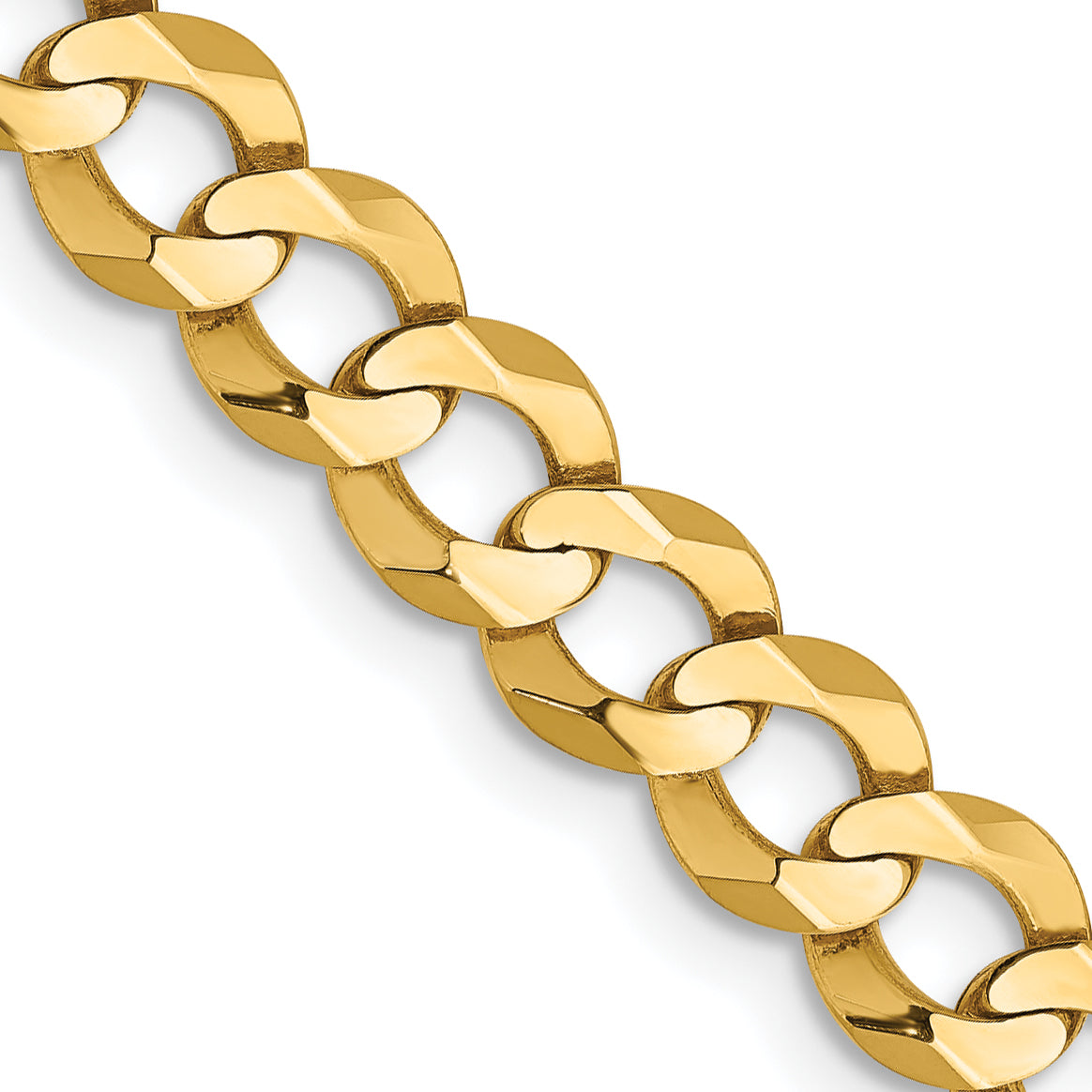 14K 26 inch 5.9mm Lightweight Flat Cuban with Lobster Clasp Chain Main image