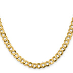 14K 20 inch 8.3mm Lightweight Flat Cuban with Lobster Clasp Chain