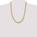 14K 24 inch 8.3mm Lightweight Flat Cuban with Lobster Clasp Chain
