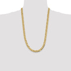 14K 8.3mm Lightweight Flat Cuban with Lobster Clasp Chain