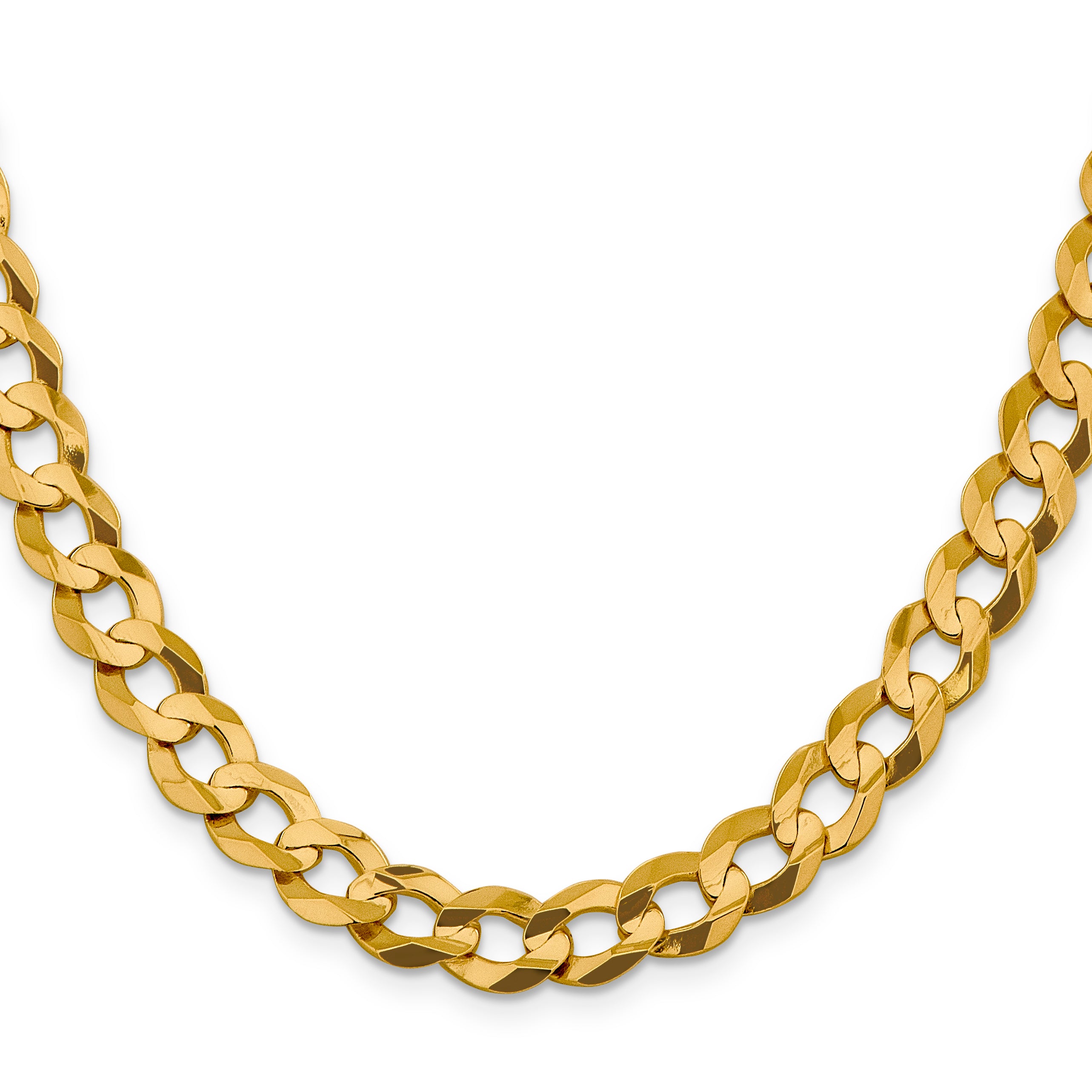 14K Yellow Gold Solid Cuban Chain Necklace 9.4mm Secondary image