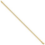 14k 3mm Open Concave Curb Chain