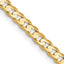 14K Yellow Gold Solid Curb Chain Necklace 3mm