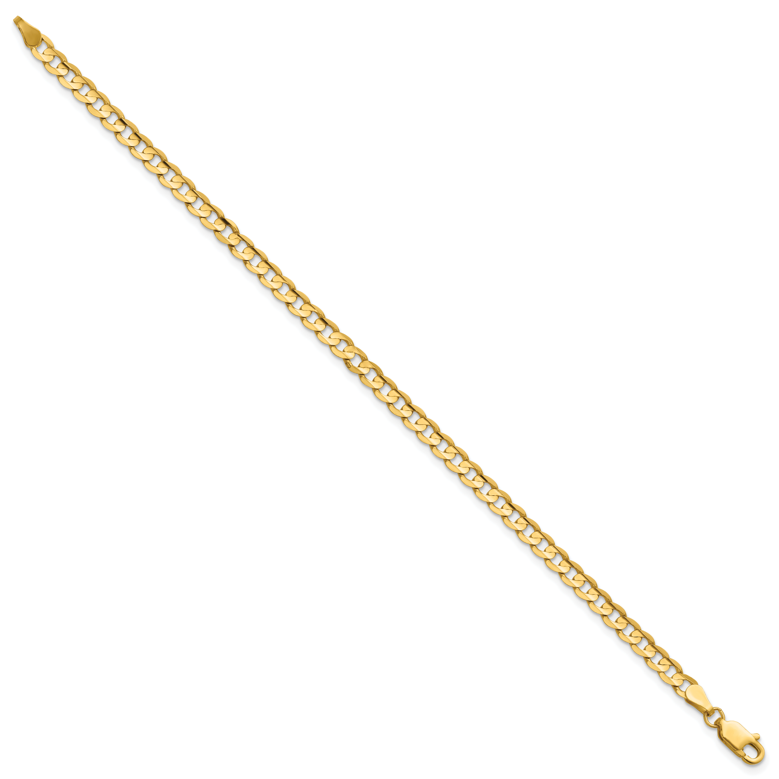 Concave Curb Chain in 14K Yellow Gold, 3.8mm Secondary image