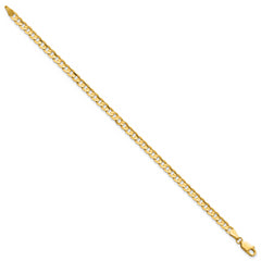 14k 3.8mm Open Concave Curb Chain