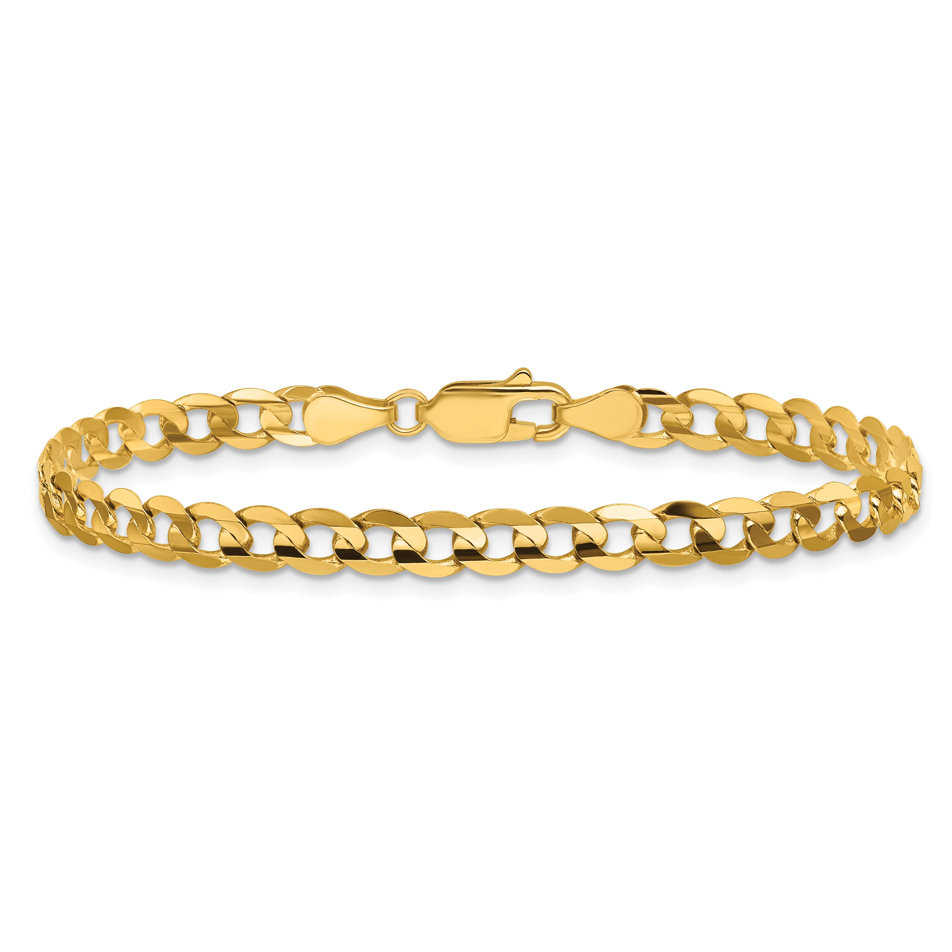 14k 4.5mm Open Concave Curb Chain