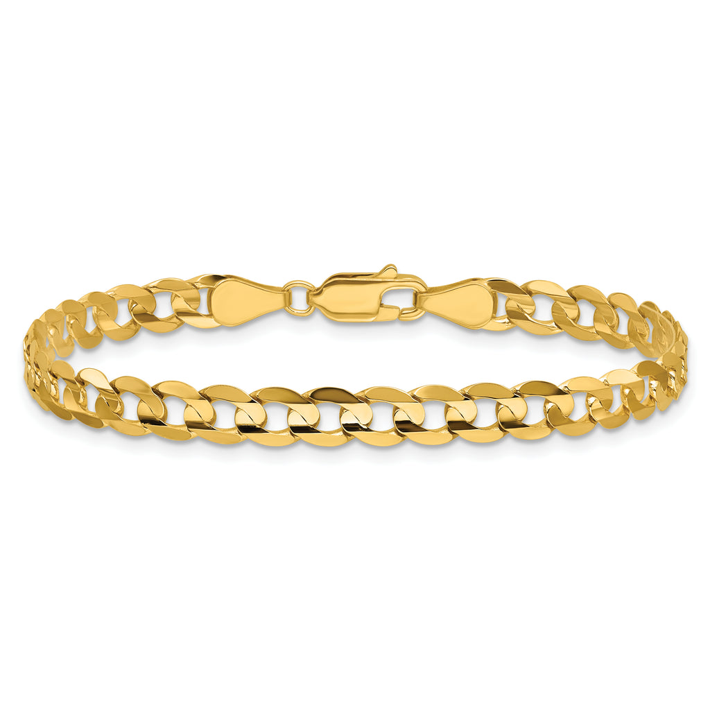 14k 5.25mm Open Concave Curb Chain