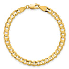14K 5.25mm Open Concave Curb with Lobster Clasp Chain