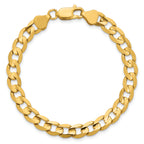 14K 9 inch 6.75mm Open Concave Curb with Lobster Clasp Chain