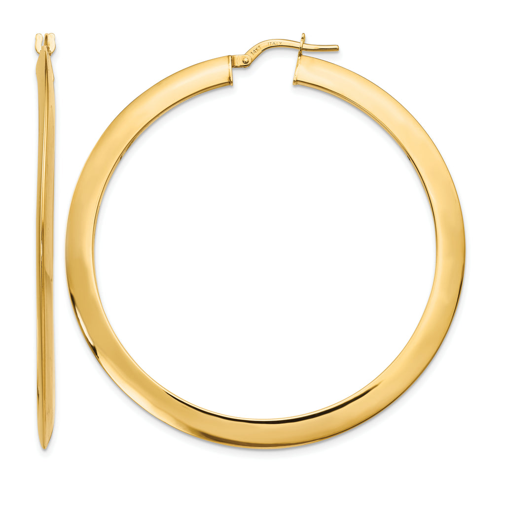 14K Polished Hoop Earrings