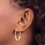 Plating Hoop Earrings in 14K Yellow Gold, 21x25mm - Sophia Jewelers