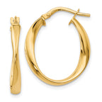 14K Polished Hoop Earrings