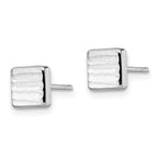 14K White Gold Post Earrings