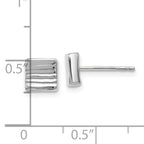 14K White Gold Post Earrings