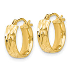 Diamond-Cut & Polished Hoop Earrings in 14K Yellow Gold - Sophia Jewelers