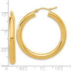 14K Polished Lightweight Hoop Earrings