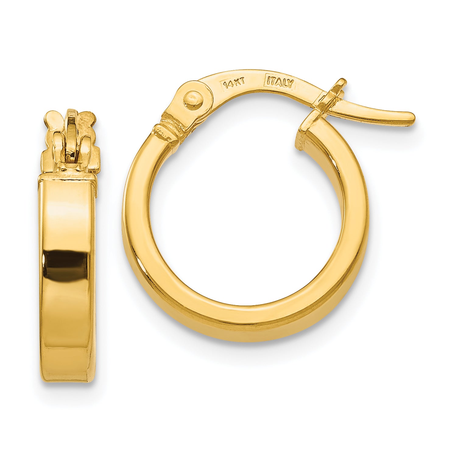 14K Polished Earrings Main image